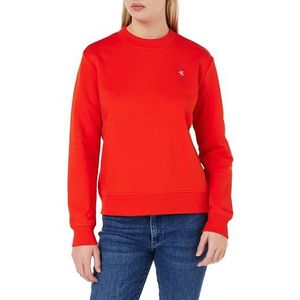 Calvin Klein Jeans Ck Embro Badge Crewneck J20j223085 Sweatshirt voor dames, Vurig Rood