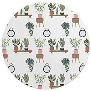 Questo Casa, Ronde muismat met antislip onderkant voor kantoor en thuis, diameter 22 cm
