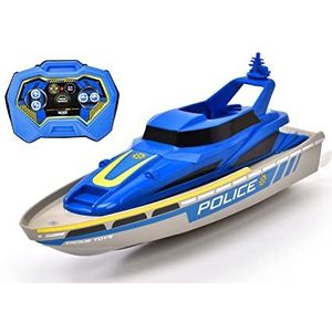 Dickie Toys - RC politieboot - politieboot op afstand in politiedesign vanaf 6 jaar, boot met afstandsbediening en batterijen voor kinderen en volwassenen, meerkleurig, 201107003ONL