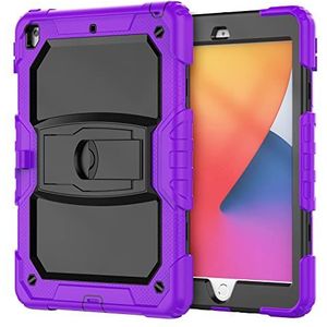 Hoes compatibel met Samsung Tab A7 Lite 8,7 inch T220/T225 met standfunctie, robuust, duurzaam, schokbestendig en siliconen airbag (paars)