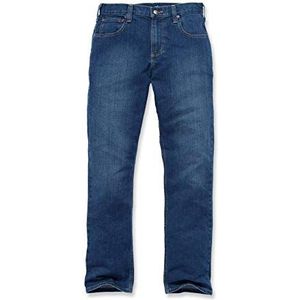 Carhartt Rugged Flex® 5-pocket jeans casual fit heren jeans (1 stuk), Blauw (Coldwater)