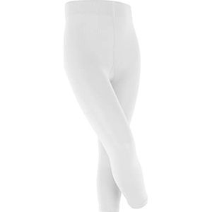 FALKE Unisex kinderen katoen touch leggings ademend duurzaam ondoorzichtig effen matte comfortabele riem zonder druk op de taille platte teennaad voor dagelijks leven en werk 1 paar, Wit 2000