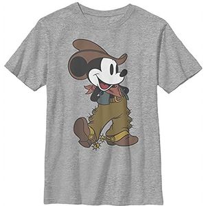 Disney T-Shirt Mickey Mouse Cowboy Outfit Boys Grijs gemêleerd Athletic XS, Athletic grijs gemêleerd