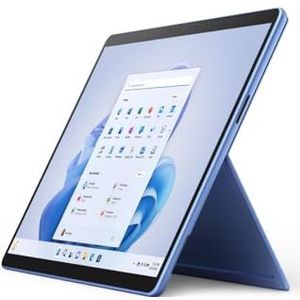 Microsoft Surface Pro 9 13 inch 2-in-1 tablet/laptop (Intel Core i5, 8 GB RAM, 256 GB SSD, Win 11 Home) saffierblauw aangedreven door Intel Evo platform