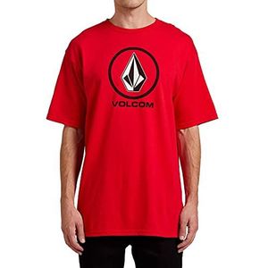 Volcom Men's Crisp Stone T-shirt met korte mouwen rood, Rood