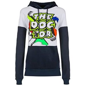 Valentino Rossi Collection Vr46 Classic Sweatshirt voor dames, Wit.