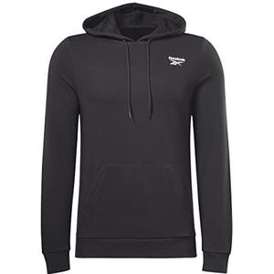 Reebok Heren-hoodie-logo op de linkerborst, zwart.