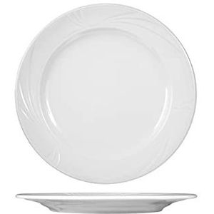 H&H 4413025 platte borden Arcadie, porselein, wit, 25 cm, porselein