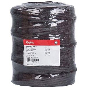 Rayher 4200505 jute touw, 6-laags, spoel 120 m, Ø 6 mm, donkerbruin