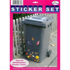 My Home Stickers voor vuilnisbakken, motief vlinders