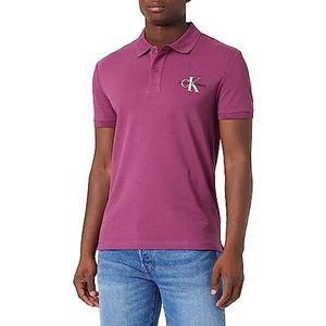 Calvin Klein Jeans Poloshirt Monologo S/S heren, Amarant