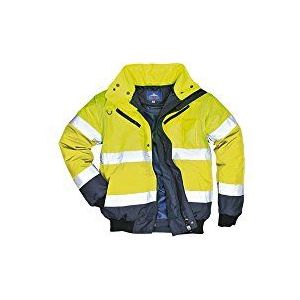 Portwest Tweekleurige jas met hoge zichtbaarheid, kleur: geel/marineblauw, maat: 6XL, C465YNR6XL