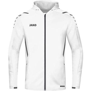 Jako Challenge trainingsjack met capuchon heren, wit/antraciet, XL