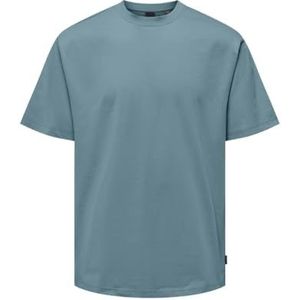 Only & Sons Onsfred Rlx Ss Tee Noos T-shirt voor heren, Rokerblauw