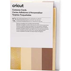 Cricut Cutaway Cards | Neutraal | 12,1 cm x 16,8 cm (maat Cricut R40) | 12 stuks | Voor gebruik met Cricut kaartmat - 2 x 2