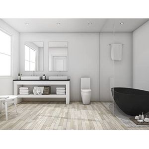 Zalena Sanitaire spiegel, 5 mm, badkamerspiegel met gepolijste rand, wandspiegel, ideaal voor badkamer, douchetoilet, gastentoilet, douchepieel, 60 x 80 cm