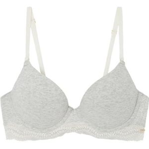 Women'secret Gorgeous Grey Cotton Push-up Soutien-gorge soutien-gorge Light Melange 85B pour femme, Mélange clair (light melange), 100B