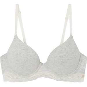 Women'secret Gorgeous Grey Cotton Push-up Soutien-gorge soutien-gorge Light Melange 95C pour femme, Mélange clair (light melange), 110C