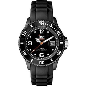 Ice-Watch - ICE Forever Black - Unisex zwart horloge met siliconen band - 000133, zwart., Medium (40 mm)