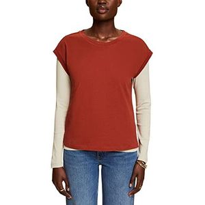 ESPRIT 043ee1k318 T-shirt dames, 805/Terracotta