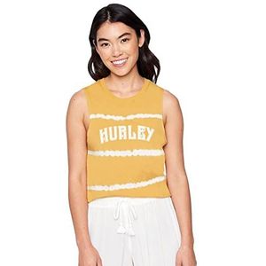 Hurley Zapper Washed Top voor dames, Caviar Bleach Linear Tie Dye