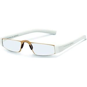 Porsche Uniseks zonnebril voor volwassenen, goud/wit, 48, Goud/Wit