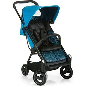 iCOO Acrobat compacte kinderwagen tot 18 kg met ligfunctie vanaf de geboorte, inklapbaar, licht aluminium, in hoogte verstelbare handgreep, reflectoren - blauw