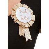 Smiffys 61014 Bride to Be Rosette, dames, roségoud