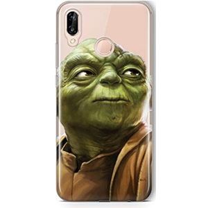 Originele en officieel gelicentieerde Star Wars Yoda hoes voor de Huawei P20 Lite perfect aangepast aan de vorm van je smartphone, deels transparante siliconen hoes