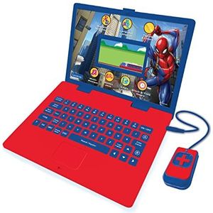 Lexibook Spider-Man JC798SPi1 tweetalige educatieve laptop, Engels/Frans, kleurenscherm, 130 leeractiviteiten, wiskunde, talen, logica, games en muziek, JC798SPi1