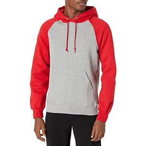 Russell Athletic Dri-power fleece hoodie voor heren, 1 stuk, Oxford/echt rood
