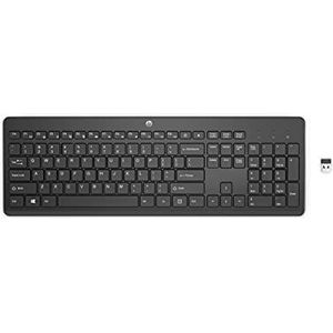 HP - PC Draadloos toetsenbord 230, numeriek toetsenblok, 12 functietoetsen, duurzaam ontwerp, ergonomisch profiel, zwart, 14,6 x 44 x 2,7 cm