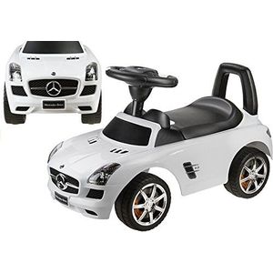 Lean Toys Gelicentieerde Mercedes Benz auto baby glijbaan witte glijbaan baby glijbaan auto voor kinderen