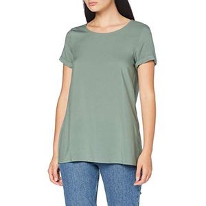 VERO MODA Vmnads Ss Fold Up Blouse voor dames, kleur: ga, laurel wreath