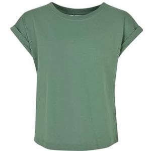 Urban Classics Meisjes T-shirt van biologisch katoen met oversneden schouders, Girls Organic Extended Shoulder Tee, verkrijgbaar in 8 kleuren, maten 110/116-158/164, Salvia