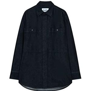 Seidensticker Oversized shirt met lange mouwen, uniseks, volwassenen, donkerblauw, XXL, Donkerblauw