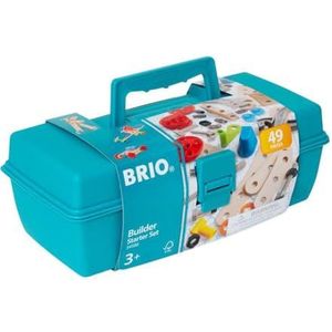 BRIO Builder 34586 Box 49 stuks. - Het creatieve bouwspeelgoed van zwaarden - insteigerset in praktische gereedschapskoffer - voor kinderen vanaf 3 jaar