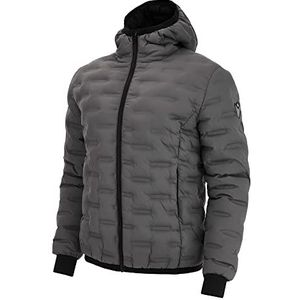Macron Athleisure Fcc Zermatt HD Hooded Padded Jacket Mgry Man jas, heren, grijs, L, grijs.