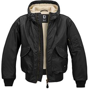 Brandit Cwu Jacket met capuchon CWU Herenjas met capuchon, zwart.