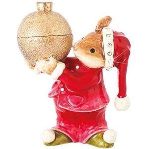 Arora Craycombe 6056 sieradendoos met kerstbal, motief: muis en kerstbal, meerkleurig, één maat