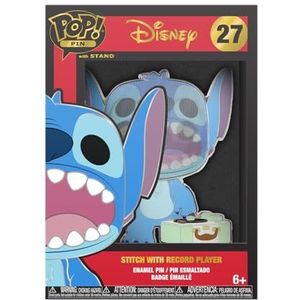 Funko Loungefly Pop Large Pop Pin - Disney: Lilo en Stitch - Stitch met platenspeler