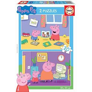 Educa - Peppa Pig Puzzelset voor kinderen van elk 20 stukjes. Aanbevolen vanaf 3 jaar (18087)