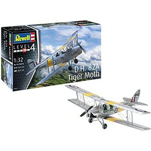 1:32 Revell 03827 D.H. 82A Tiger Moth Plane Plastic Modelbouwpakket