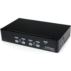 StarTech.com KVM-switch met 4 poorten, USB, VGA, KVM-switch voor 4 pc's, desktop met 4 USB 2.0-poorten, 1 VGA-aansluiting