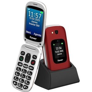 Funker E350 MAX Audio3 Plus 4G, mobiele telefoon met eenvoudig te bedienen deksel, grote toetsen, audioscherm, Pro compatibel met hoofdtelefoon, sterk volume, versterker, configuratie op