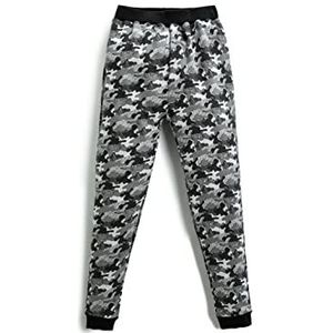 Koton Military Patterned Sweatpants Elastic Waistband Trainingsbroek Kinderen en Tieners, Zwart design (01v)