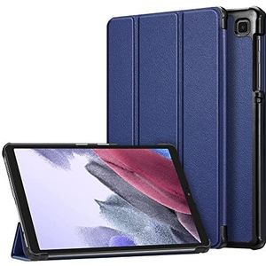 Étui de protection fin pour tablette Samsung Tab A8 10,5 X200/X205 avec couverture complète et mise en veille automatique Bleu foncé