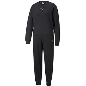PUMA FL Jumpsuit voor dames, relaxpak, trainingspak, zwart, XS