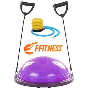 FFitness Half bal met touw, paars, eenheidsmaat