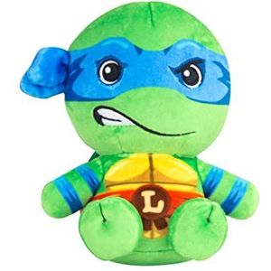 Club Mocchi Mocchi Tomy - Pluche dier Turtles Ninja Leonardo 15 cm - TMNT pluche dieren om te verzamelen - Officieel gelicentieerd speelgoed - actiefiguren - Ninja Turtles speelgoed vanaf 3 jaar
